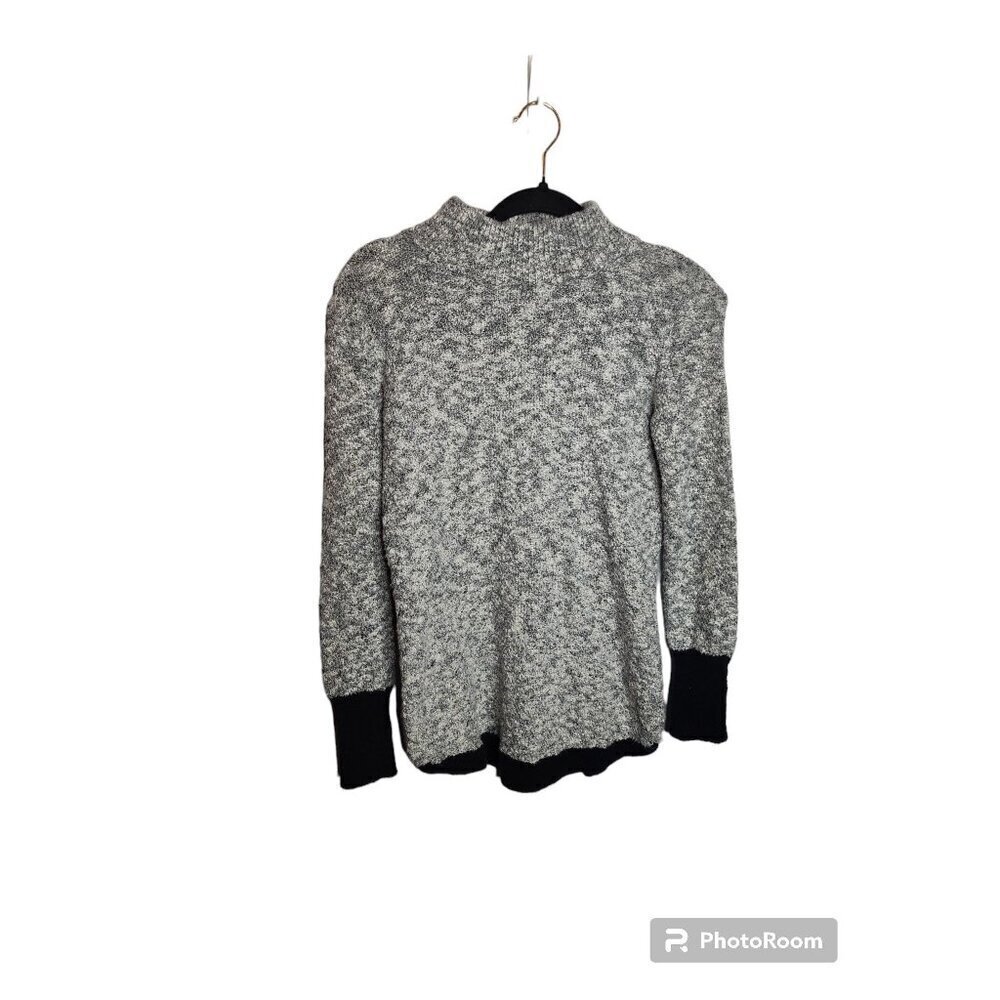 L.L. Bean Signature women's Marled Knit Cotton Two Tone Sweater, XXS